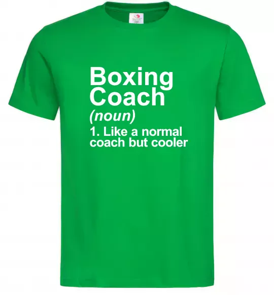 Мужская футболка Boxing coach Зеленый фото