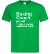 Мужская футболка Boxing coach Зеленый фото