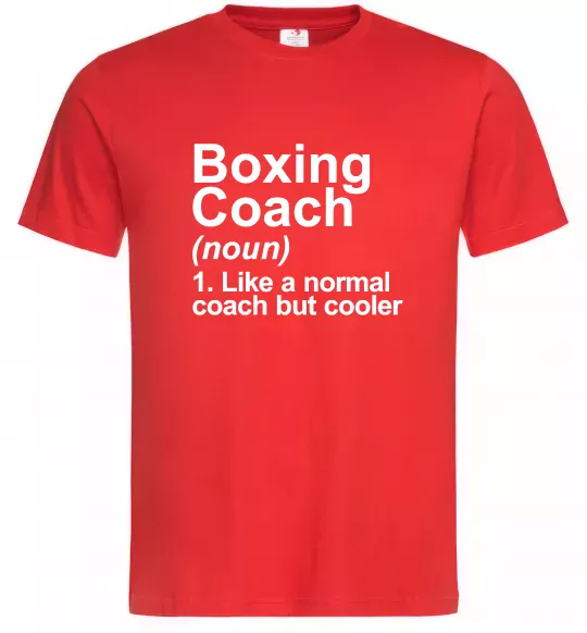 Мужская футболка Boxing coach Красный фото