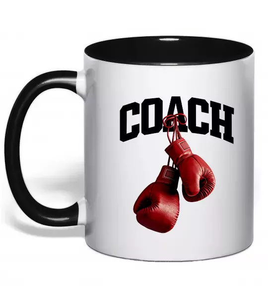Чашка с цветной ручкой Coach перчатки Черный фото