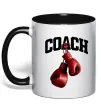 Чашка с цветной ручкой Coach перчатки Черный фото