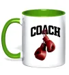 Чашка с цветной ручкой Coach перчатки Лаймовый фото