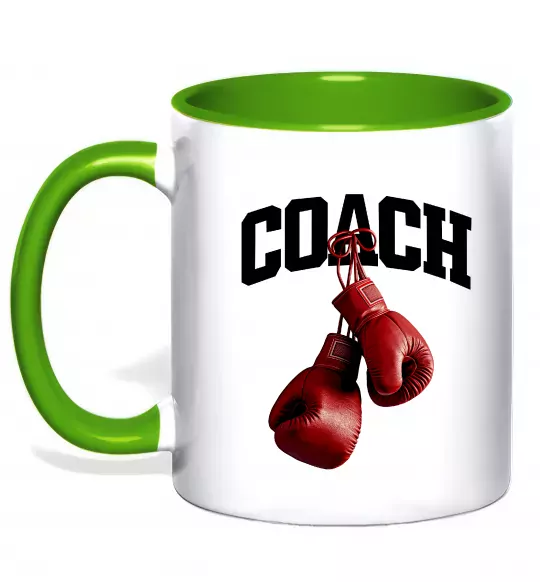 Чашка с цветной ручкой Coach перчатки Зеленый фото