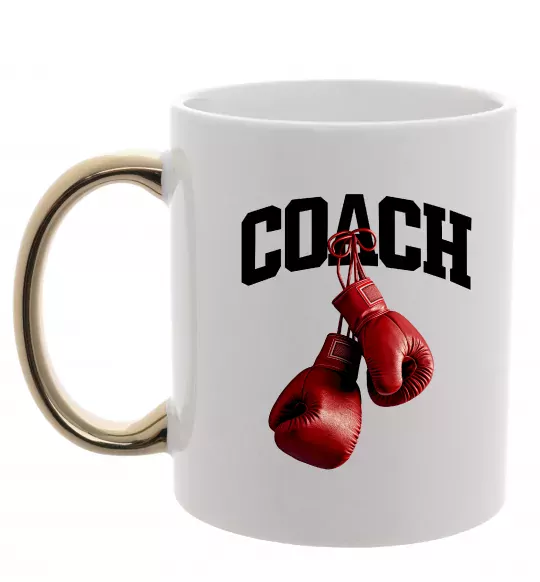 Чашка с цветной ручкой Coach перчатки Золото фото