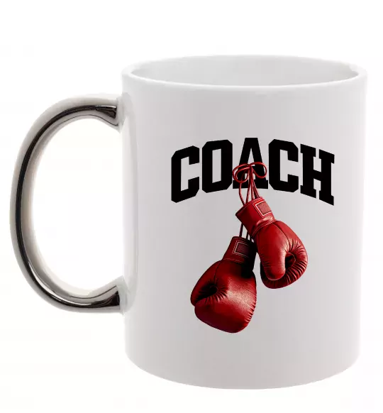 Чашка с цветной ручкой Coach перчатки Серебро фото