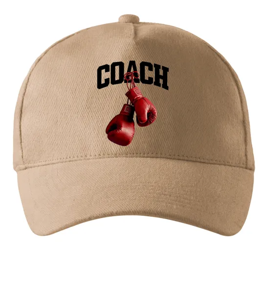 Кепка Coach перчатки Песочный фото