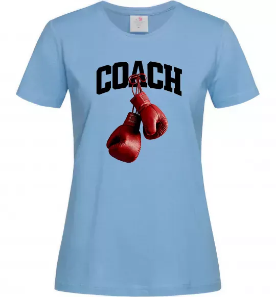 Женская футболка Coach перчатки Голубой фото