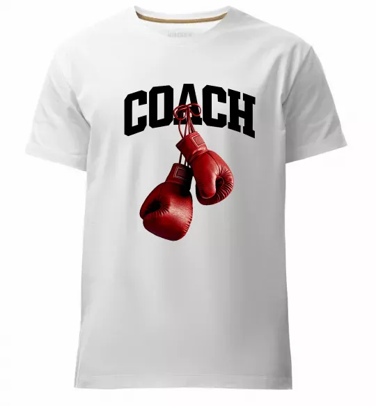 Чоловіча преміум футболка Coach перчатки Білий фото