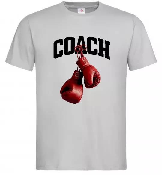 Мужская футболка Coach перчатки Серый фото