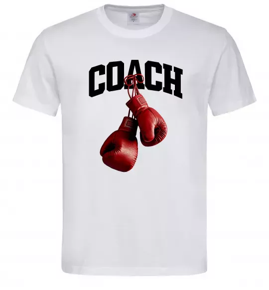 Мужская футболка Coach перчатки Белый фото