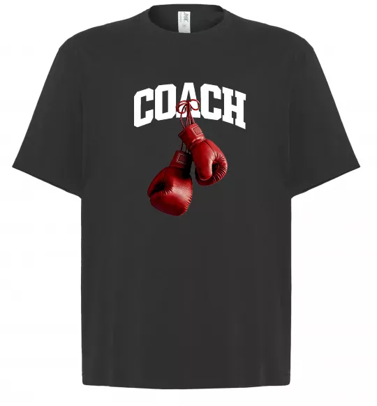 Футболка Оверсайз Coach перчатки Чорний фото