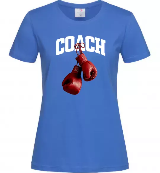 Женская футболка Coach перчатки Ярко-синий фото