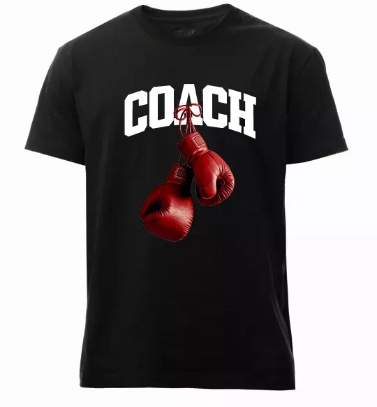 Чоловіча преміум футболка Coach перчатки Чорний фото