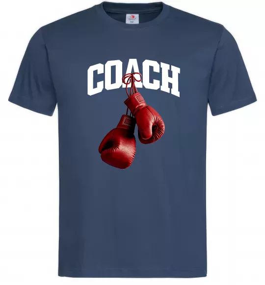 Мужская футболка Coach перчатки Темно-синий фото