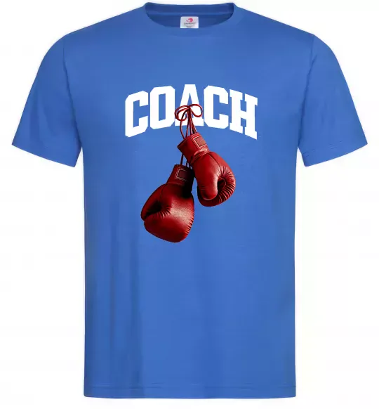 Мужская футболка Coach перчатки Ярко-синий фото