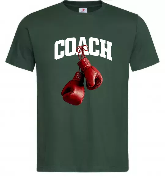 Мужская футболка Coach перчатки Темно-зеленый фото