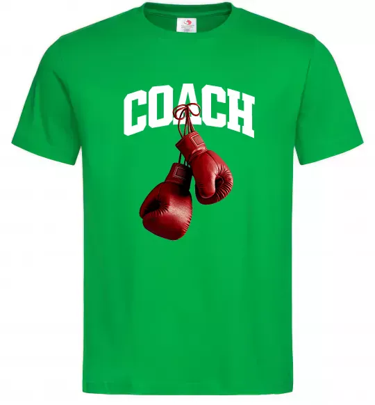 Мужская футболка Coach перчатки Зеленый фото