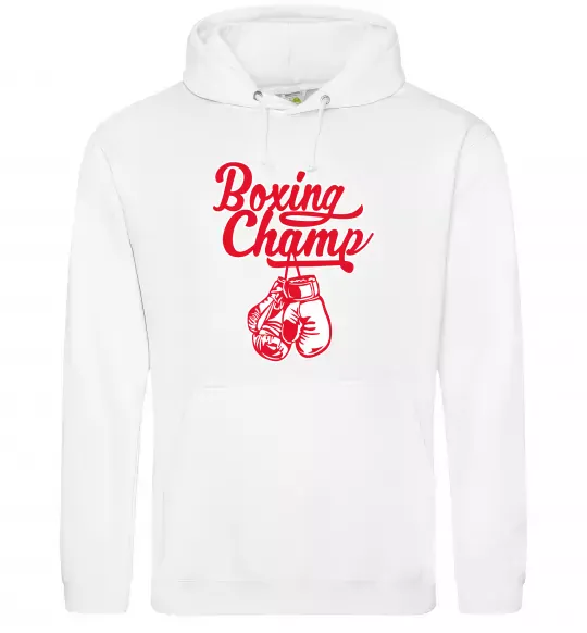 Женская толстовка (худи) Boxing champ Белый фото