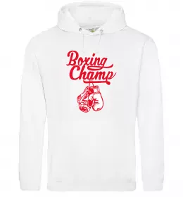 Женская толстовка (худи) Boxing champ Белый фото