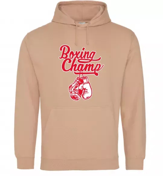 Женская толстовка (худи) Boxing champ Песочный фото