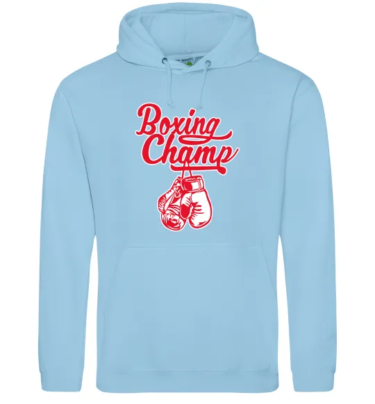 Женская толстовка (худи) Boxing champ Голубой фото