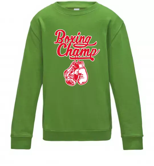 Дитячий світшот Boxing champ Лаймовий фото