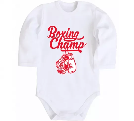 Дитячий бодік Boxing champ Білий фото