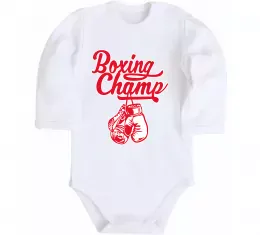 Дитячий бодік Boxing champ Білий фото