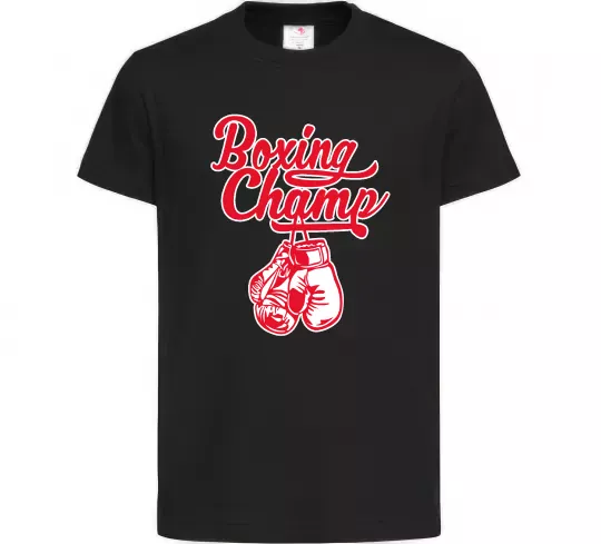Детская футболка Boxing champ Черный фото