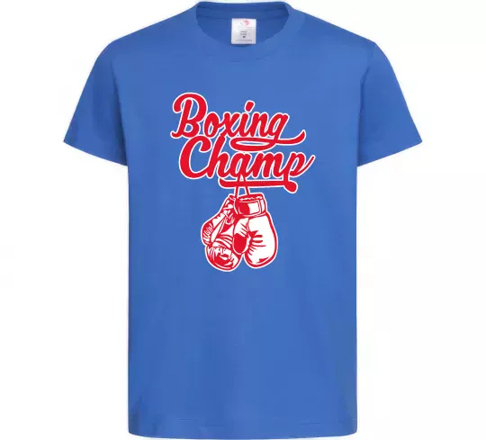 Детская футболка Boxing champ Ярко-синий фото