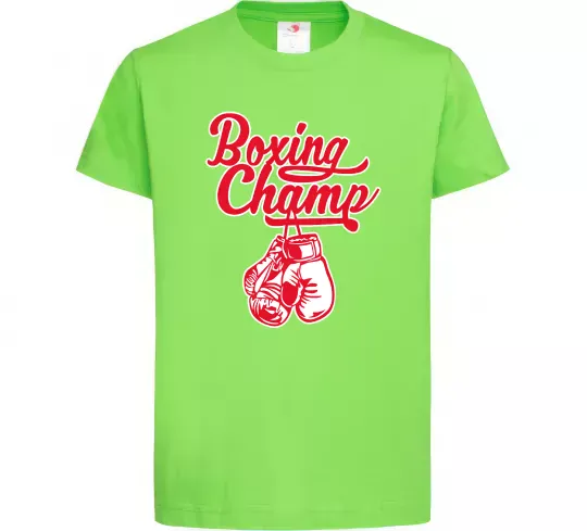 Детская футболка Boxing champ Лаймовый фото