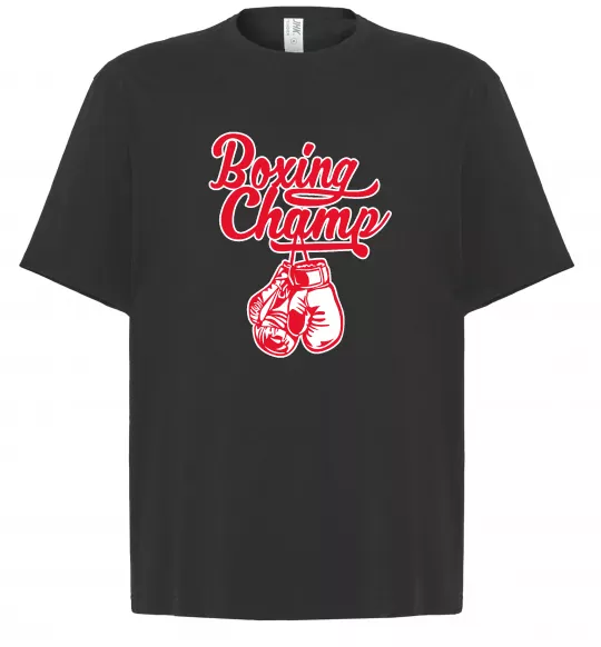 Футболка Оверсайз Boxing champ Чорний фото