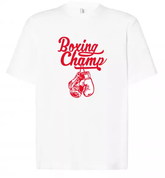 Футболка Оверсайз Boxing champ Білий фото