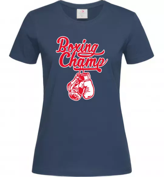Жіноча футболка Boxing champ Темно-синій фото