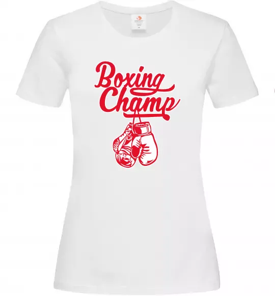 Жіноча футболка Boxing champ Білий фото