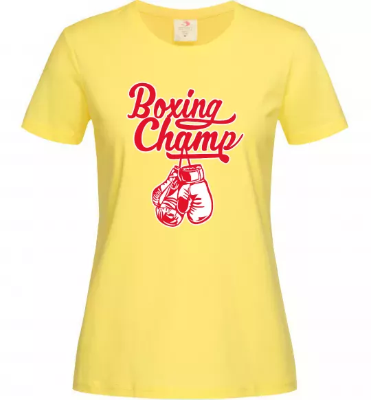 Жіноча футболка Boxing champ Лимонний фото