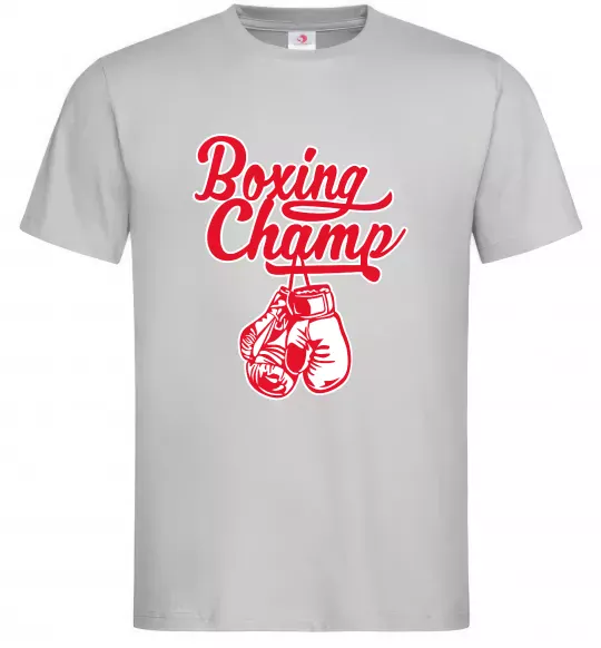 Мужская футболка Boxing champ Серый фото