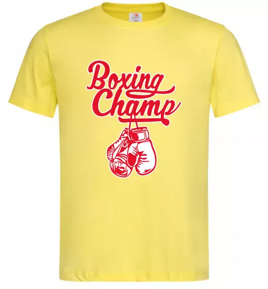 Мужская футболка Boxing champ Лимонный фото