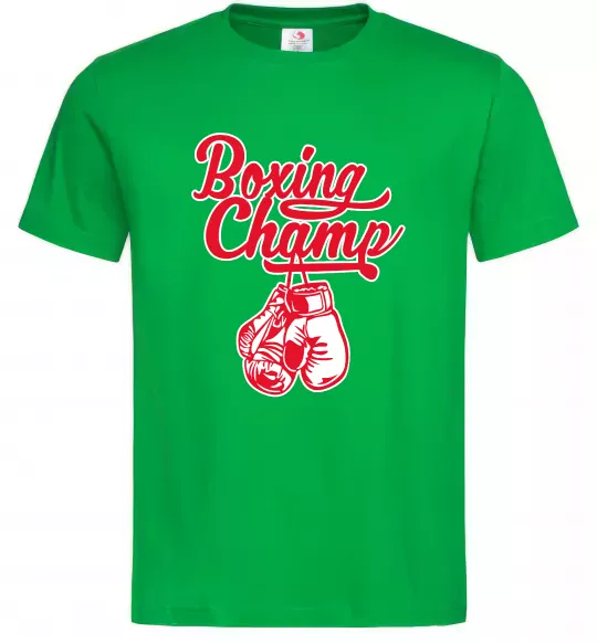 Мужская футболка Boxing champ Зеленый фото