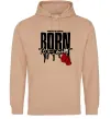 Чоловіча толстовка (худі) Born to fight Пісочний фото