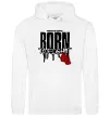 Женская толстовка (худи) Born to fight Белый фото