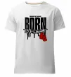 Чоловіча преміум футболка Born to fight Білий фото