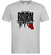 Мужская футболка Born to fight Серый фото