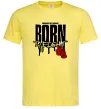 Мужская футболка Born to fight Лимонный фото