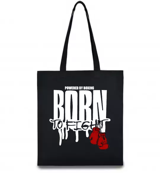 Эко-сумка Born to fight Черный фото