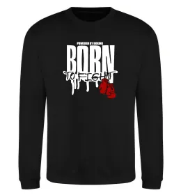 Свитшот Born to fight Черный фото