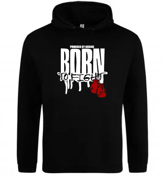 Женская толстовка (худи) Born to fight Черный фото