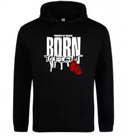 Женская толстовка (худи) Born to fight Черный фото