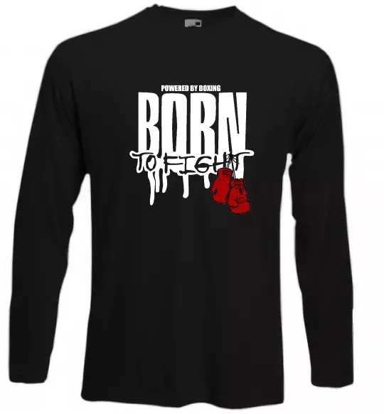 Лонгслів Born to fight Чорний фото