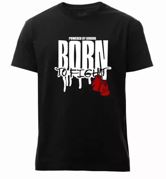 Чоловіча преміум футболка Born to fight Чорний фото